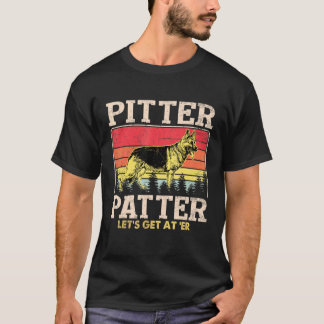 Vintage Pitter Patter German Shepherd Dog T-Shirt