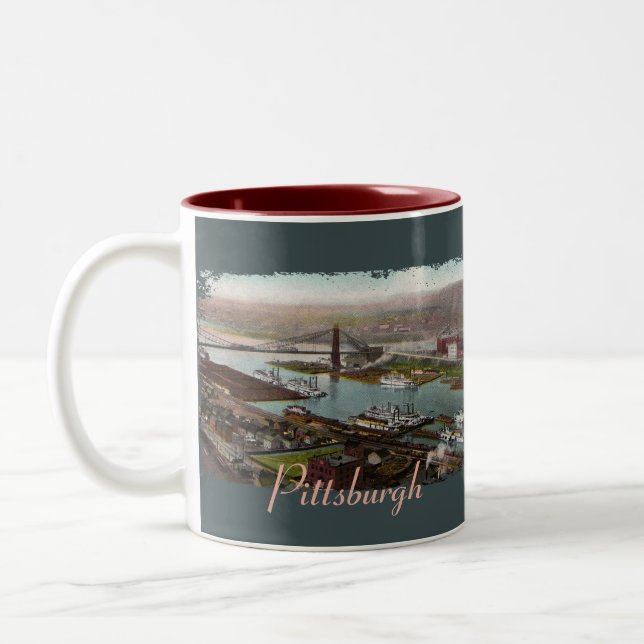 Vintage Pittsburgh 1800s Coffee Mug (Left)