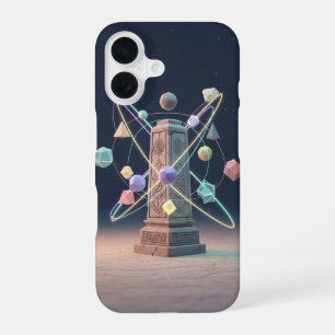 Vintage Pixel-Arcade Mystic Monument iPhone 16 Case