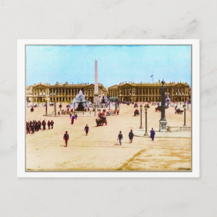 Vintage Place de la Concorde, Paris Postcard