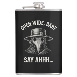  Vintage Plague Doctor Dark Humour Hip Flask