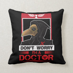 Vintage Plague Doctor Goggles Steampunk Apocalypse Cushion