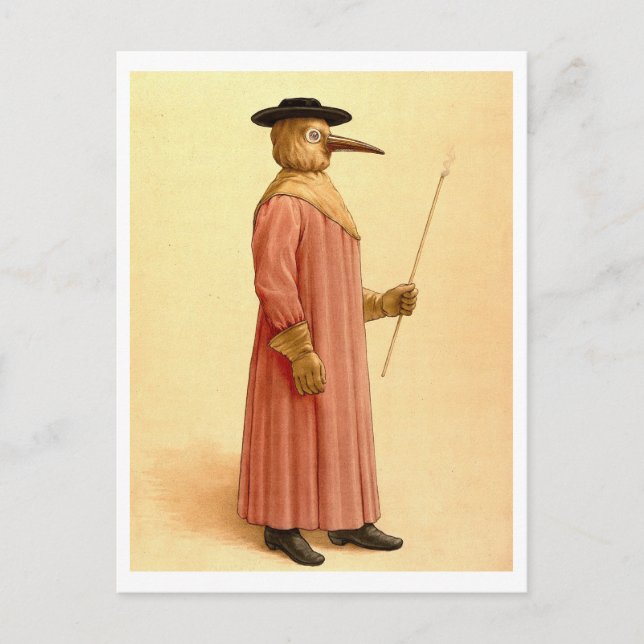 Vintage Plague Doctor Postcard (Front)