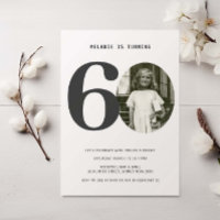 Vintage Plaid 60th Birthday Photo Invitation