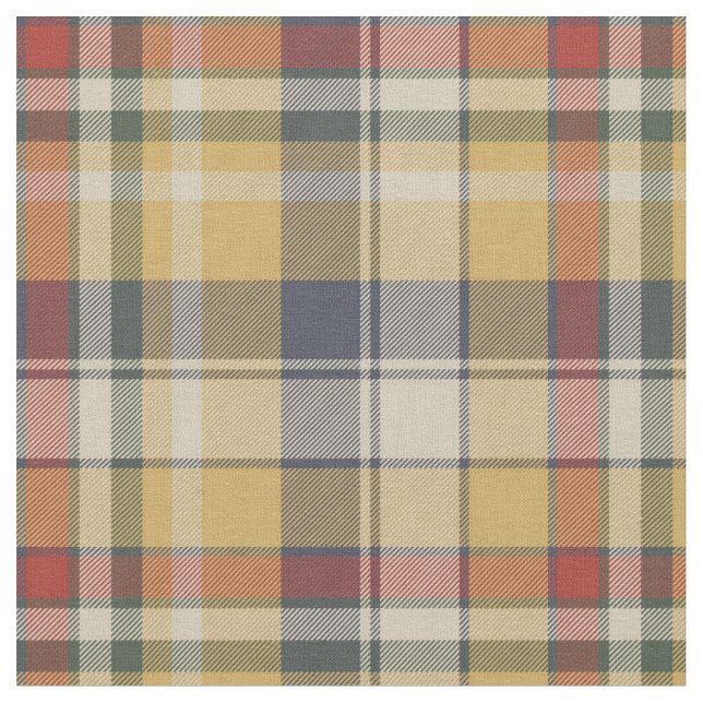 Vintage Plaid Fabric (Close Up)