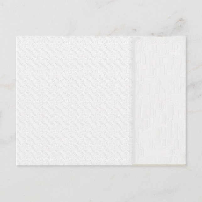Vintage Plain White Texture Wedding Invitation (Front)