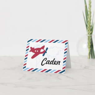 Vintage Plane Airmail Thank you