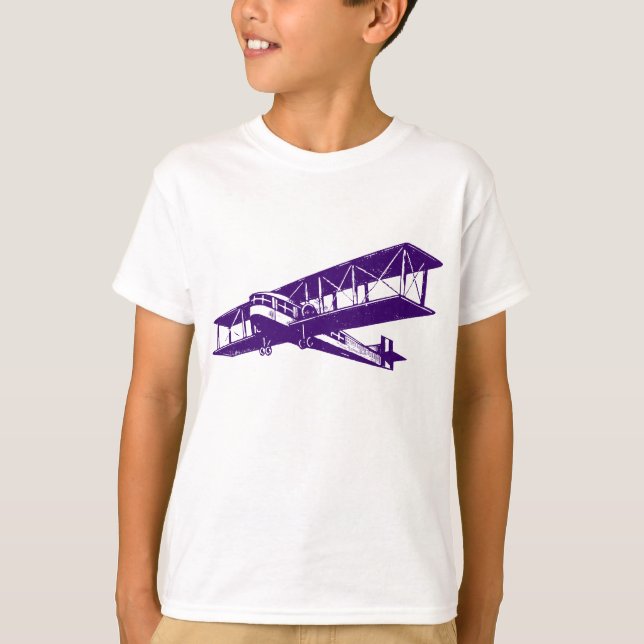 Vintage Plane - Deep Purple T-Shirt (Front)