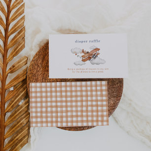 Vintage Plane Diaper Raffle Cards