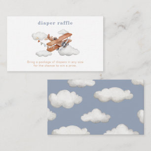 Vintage Plane Diaper Raffle Cards