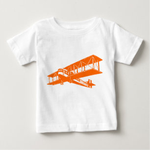Vintage Plane - Orange Baby T-Shirt