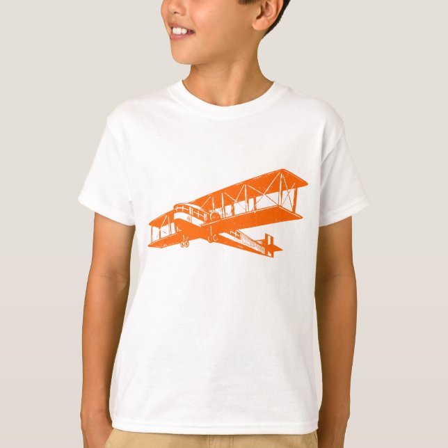 Vintage Plane - Orange T-Shirt (Front)