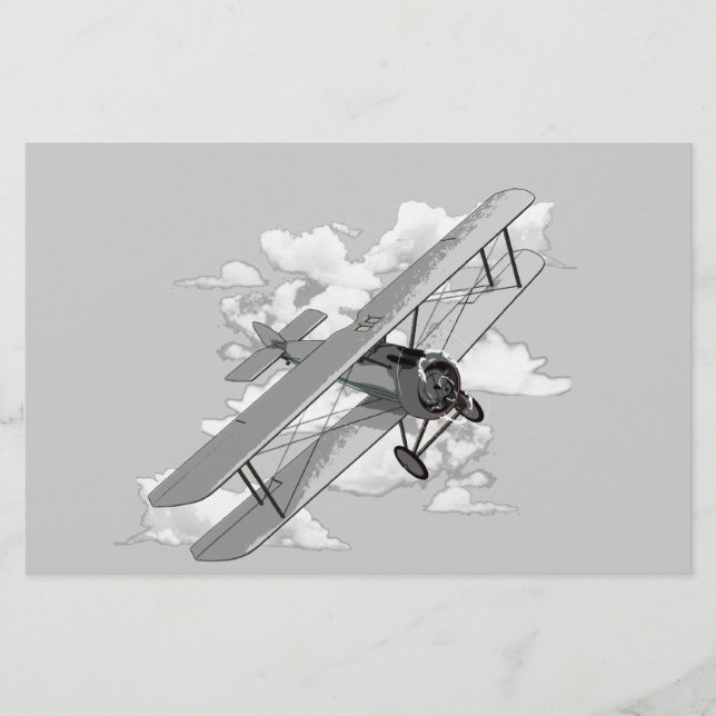 Vintage Plane Stationery (Front)