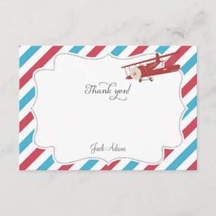 Vintage Plane Thank You Card