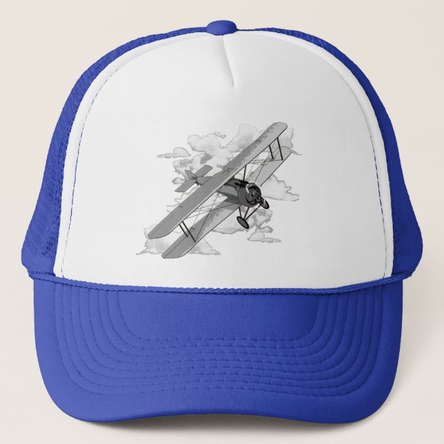 Vintage Plane Trucker Hat (Front)