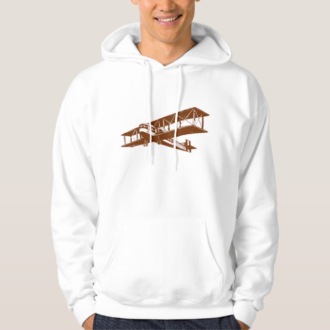 Vintage Plane - Walnut Hoodie (Front)