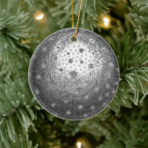 Vintage Planet Hand-Drawn Ceramic Ornament