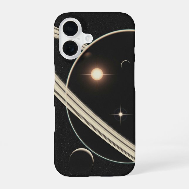 Vintage Planetary Rings iPhone 16 Case (Back)