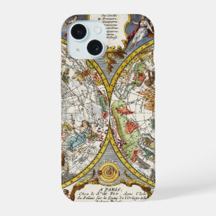 Vintage Planisphere Star Map by Nicholas de Fer iPhone 15 Case