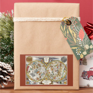 Vintage Planisphere Star Map by Nicholas de Fer Rectangular Sticker