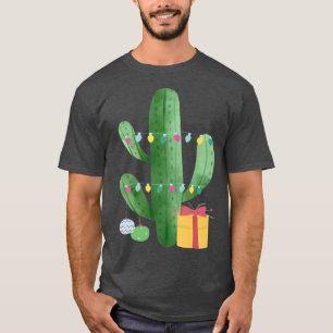 Vintage Plant, Cactus Christmas Lights T-Shirt