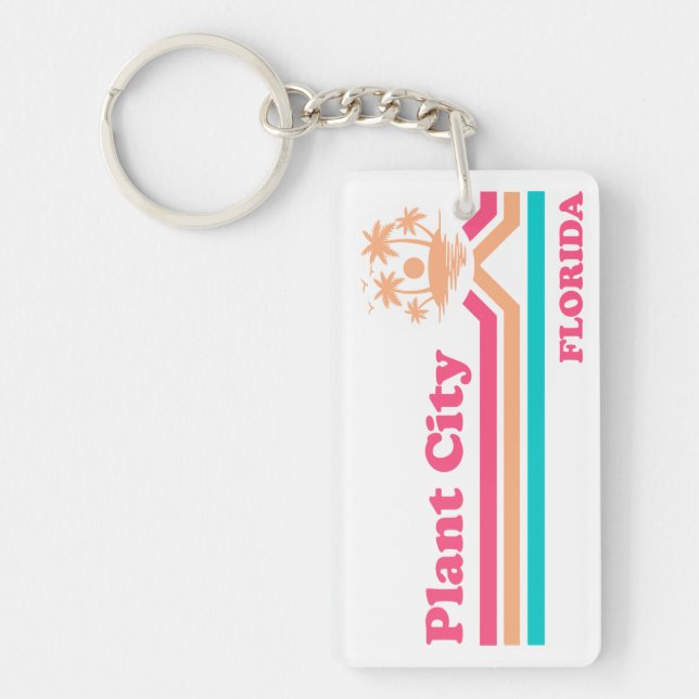 Vintage Plant City Florida Key Ring (Front)