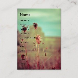 Vintage plants business card