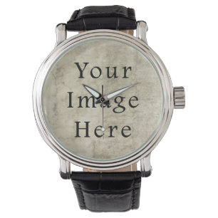 Vintage Plaster Brown Beige Tan Parchment Paper Watch