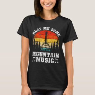 Vintage Play Me Some Mountain Music Mandolin T-Shirt