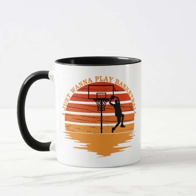 Vintage player basketball funny saying mug (Left)