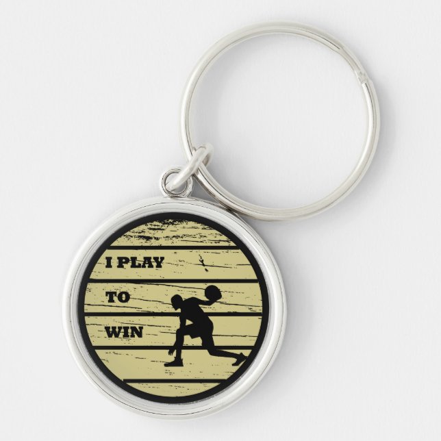 Vintage player basketball quotes key ring (Front)