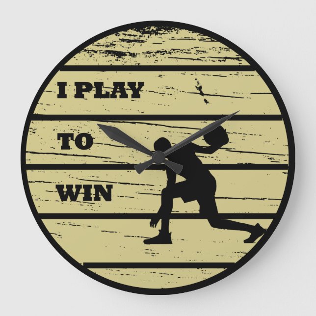 Vintage player basketball quotes large clock (Front)