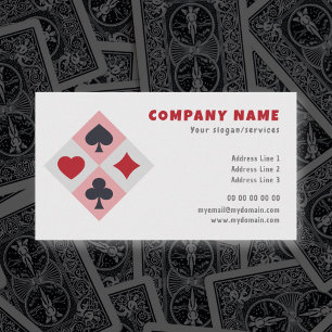 Vintage Playing Cards Colours Business Card