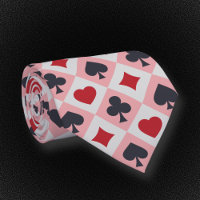 Vintage Playing Cards Colours Neck Tie