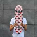 Vintage Playing Cards Colours Skateboard<br><div class="desc">A nice Skateboard with the famous colours of playing cards in a vintage style and in the shape of a cross including the heart,  spades,  diamonds and clover of card game lovers: ride and play!</div>
