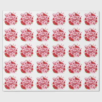 Vintage Playing Cards Hearts Valentine Coquette Gi Wrapping Paper