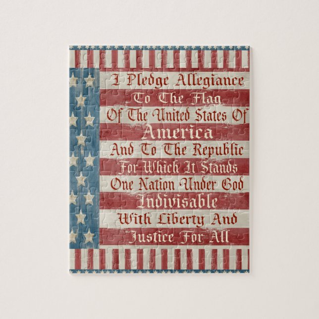 Vintage Pledge of Allegiance Jigsaw Puzzle (Vertical)