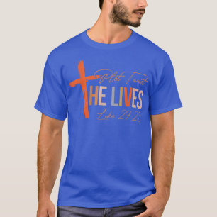 Vintage Plot Twist He Lives Cross Funny Christian  T-Shirt