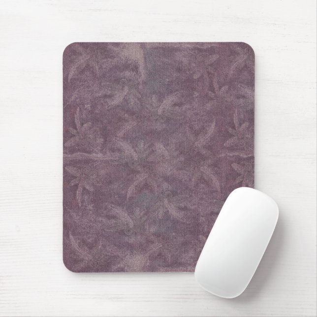 Vintage Plum Dragonfly Dance Mouse Pad (With Mouse)