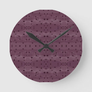 Vintage Plum Floral Seamless Pattern Round Clock