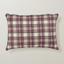 Vintage Plum Purple & Cream Tartan Plaid