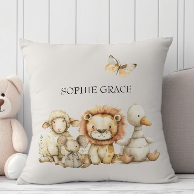 Vintage Plush Nursery Animals Baby Cushion (Creator Uploaded)