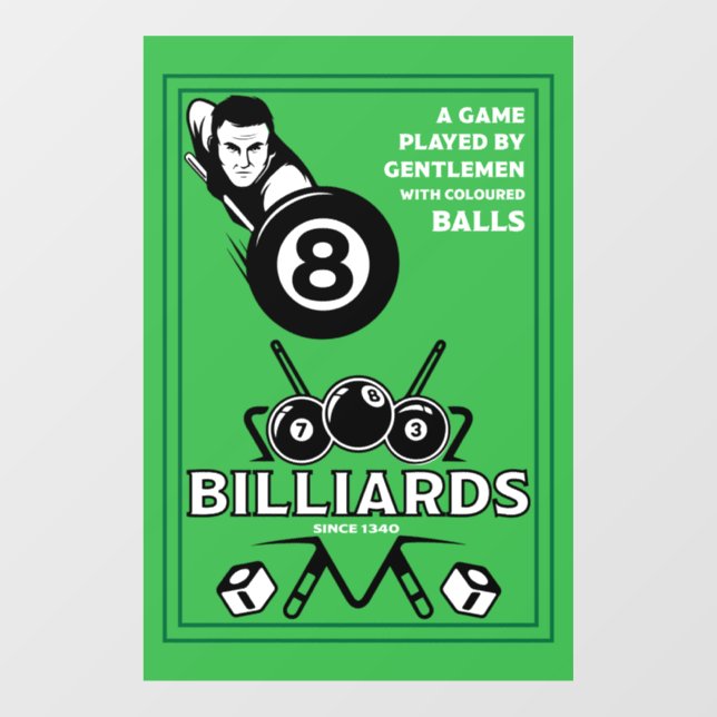 Vintage Pocket Billards (Sheet)