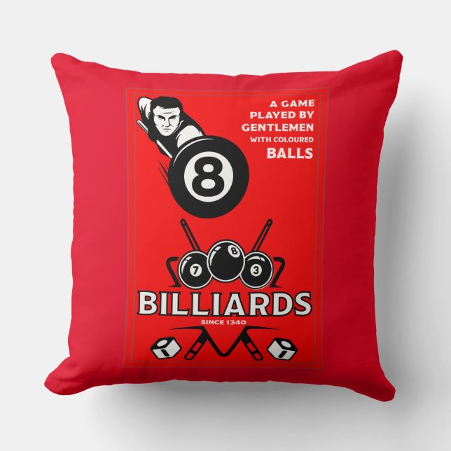 Vintage Pocket Billards Cushion (Front)