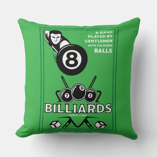 Vintage Pocket Billards Cushion (Front)