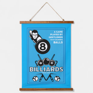 Vintage Pocket Billards Hanging Tapestry