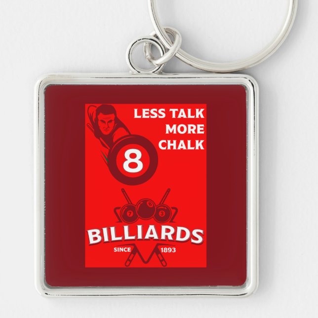 Vintage Pocket Billards Key Ring (Front)