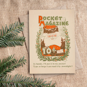 Vintage Pocket Magazine Christmas Holiday Card