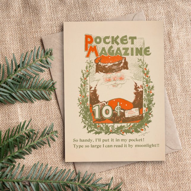 Vintage Pocket Magazine Christmas Holiday Card (Creator Uploaded)