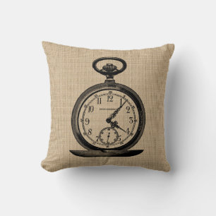 Vintage Pocket Watch Pillow